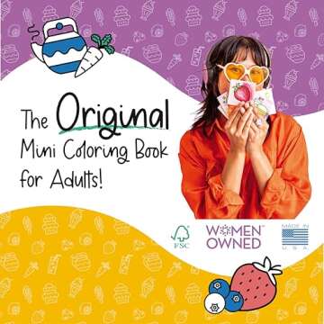 A Brighter Year The Original Adult Mini Coloring Book - XOXO Valentine Edition - 3” x 3” Pocket Size, 50 Pages, Lay Flat Binding, Thick Paper, No Bleeding - Stress/Anxiety Relief - Relaxation, Gift