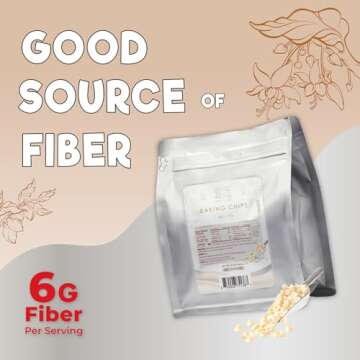 ChocZero White Chocolate Chips - Sugar Free, Low Carb, Keto Friendly, Gluten Free - 20 Ounce Bulk Bag for Baking Keto Diet Cookies and Dessert