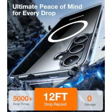 TORRAS Magnetic Guardian Designed for Samsung Galaxy S24 Case 6.2" Compatible with MagSafe, Never Yellowing, Military Grade Drop Tested Hard Back Slim Protective Clear Case for Samsung S24 Case, Clear