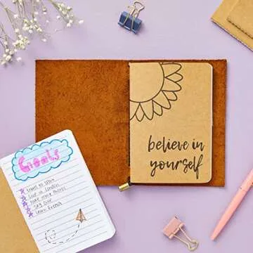 Cute A6 Notebook Set with Inspirational Quotes for Everyone
