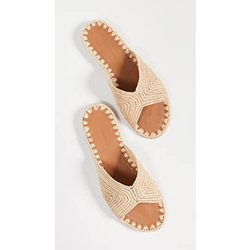 Carrie Forbes Women's Salon Slides Comfortable Tan Sandals