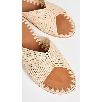 Carrie Forbes Women's Salon Slides Comfortable Tan Sandals