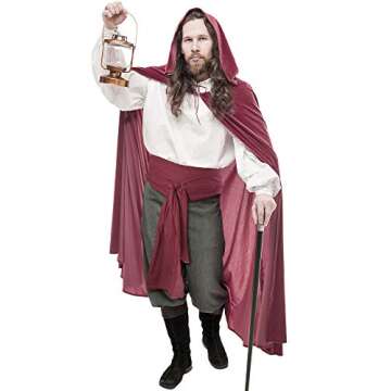 SATINIOR Halloween Pirate Costume Accessories Bandana Headscarf, Sash Belt for Women and Men(Wine Red)