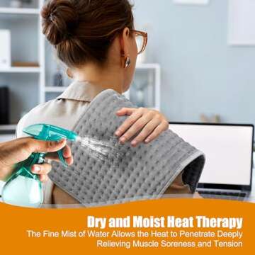 2024 “Warm Sunshine” Heating Pad for Back, Cramps, Abdomen, Knee and Leg Pain Relief, FSA HSA Safe Eligible, Mothers Day Gifts, Auto-Off, Machine Washable, Moist Dry Heat Options, XL 12"x24"