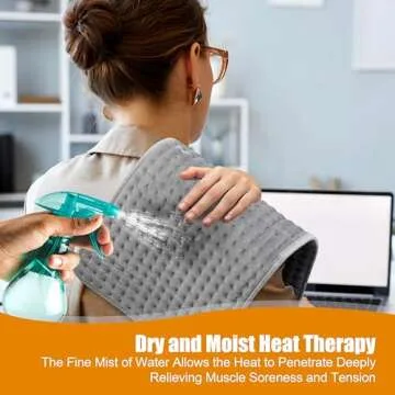 2024 “Warm Sunshine” Heating Pad for Back, Cramps, Abdomen, Knee and Leg Pain Relief, FSA HSA Safe Eligible, Mothers Day Gifts, Auto-Off, Machine Washable, Moist Dry Heat Options, XL 12"x24"