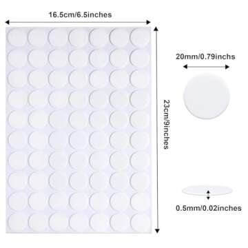 JANYUN Double Sided Sticky Dots Stickers Removable Round Putty Clear Sticky Tack No Trace Sticky Put...