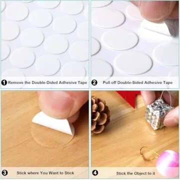 JANYUN Double Sided Sticky Dots Stickers Removable Round Putty Clear Sticky Tack No Trace Sticky Putty Waterproof Small Stickers for Festival Decoration (20mm, Clear, 280)