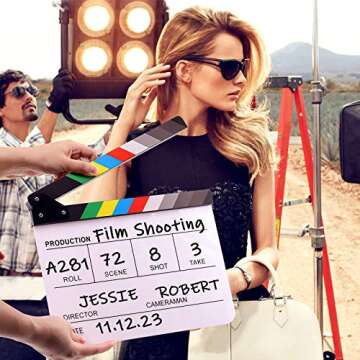 Swpeet Clapboard Kit for Film Fans with Eraser and Pens