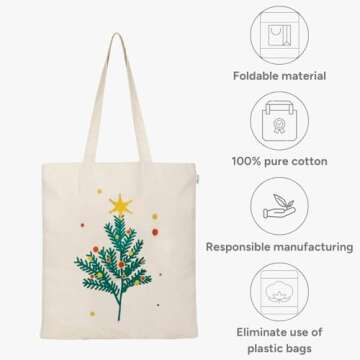 Ecoright Women's Tote Bag - Eco Friendly Canvas Shopping Bag