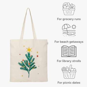 Ecoright Women's Tote Bag - Eco Friendly Canvas Shopping Bag