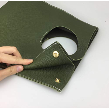 HOXIS Vintage Minimalist PU Leather Handbag Light Grey