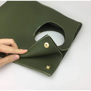 HOXIS Vintage Minimalist PU Leather Handbag Light Grey