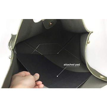 HOXIS Vintage Minimalist PU Leather Handbag Light Grey