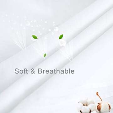 White Pillow Shams Set of 2 Ruffled Queen Pillowcases Shabby Chic Lace Farmhouse Ruffle Country French Victorian Princess Frilly Pillow Cover Protector Pure Cotton Pintuck Pretty Cute 20x30