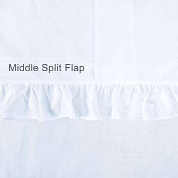 White Pillow Shams Set of 2 Ruffled Queen Pillowcases Shabby Chic Lace Farmhouse Ruffle Country French Victorian Princess Frilly Pillow Cover Protector Pure Cotton Pintuck Pretty Cute 20x30