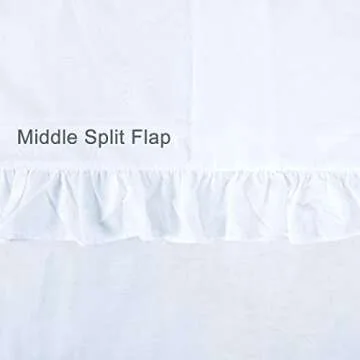 White Pillow Shams Set of 2 Ruffled Queen Pillowcases Shabby Chic Lace Farmhouse Ruffle Country French Victorian Princess Frilly Pillow Cover Protector Pure Cotton Pintuck Pretty Cute 20x30