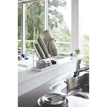 Yamazaki Two Tier Bottle Drying Rack for Stylish Kitchens