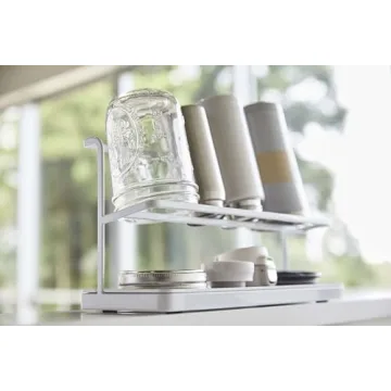 Yamazaki Two Tier Bottle Drying Rack for Stylish Kitchens