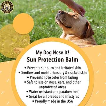 My Dog Nose It Moisturizing Sun Protection Balm for Dogs Noses - Protect Your Dog from Harmful UVA/UVB Rays .5 Ounce