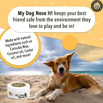 My Dog Nose It Moisturizing Sun Protection Balm for Dogs Noses - Protect Your Dog from Harmful UVA/UVB Rays .5 Ounce