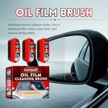 CAPEDIEM New 3Pcs Automotive Oil Film Cleaning Brush for Car Windows