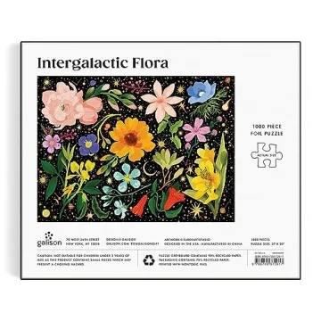 Galison Intergalactic Flora 1000 Piece Puzzle - Gift Worthy