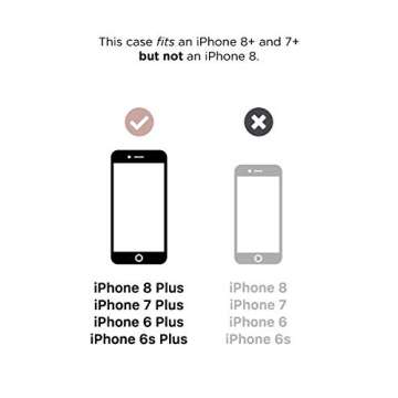 LuMee Duo Vibes Phone Case, Black Glitter | Sync to Music LED Lights | Front & Back LED Lighting, Selfie Phone Case | iPhone 8+ / iPhone 7+ / iPhone 6s+ / iPhone 6+