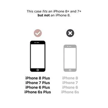 LuMee Duo Vibes Phone Case, Black Glitter | Sync to Music LED Lights | Front & Back LED Lighting, Selfie Phone Case | iPhone 8+ / iPhone 7+ / iPhone 6s+ / iPhone 6+