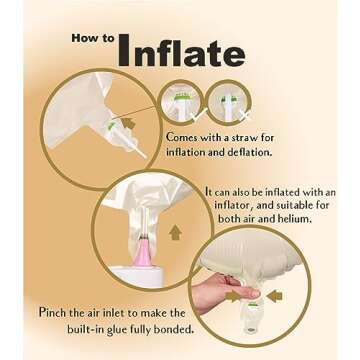 SUWEN Jumbo Cream White 3 Number Balloons for Parties