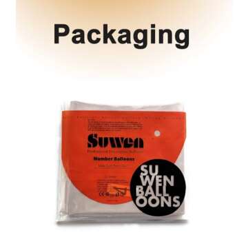 SUWEN Jumbo Cream White 3 Number Balloons for Parties