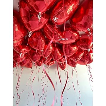 Heart-Shaped Foil Balloons for Romantic Celebrations