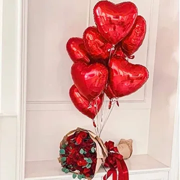 Heart-Shaped Foil Balloons for Romantic Celebrations
