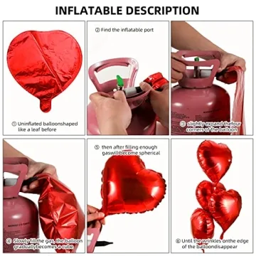 Heart-Shaped Foil Balloons for Romantic Celebrations