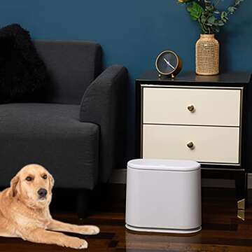 12 Liter Plastic Trash Can with Press Top Lid for Bathroom White Narrow Dog Proof Garbage Can,3.17 Gallon Toilet Waste Basket and Covered Wastebasket for Room Bedroom Kitchen,Office and Dorm,Pack of 1