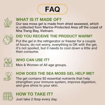 TrueSeaMoss Wildcrafted Irish Sea Moss Gel - Seamoss, Gut Health & Antioxidant Supports - Made in USA (MANGO/PINEAPPLE, Pack of 1)