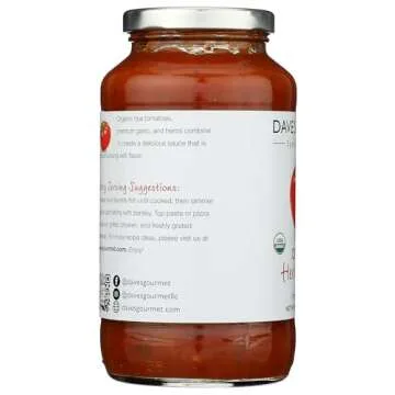 Dave's Gourmet Pasta Sauce, Tomato, Organic Red Heirloom, 1.59 Pound