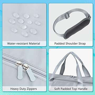 SAMIT Waterproof Gym Duffle Bag for Travel & Sports