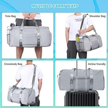 SAMIT Waterproof Gym Duffle Bag for Travel & Sports