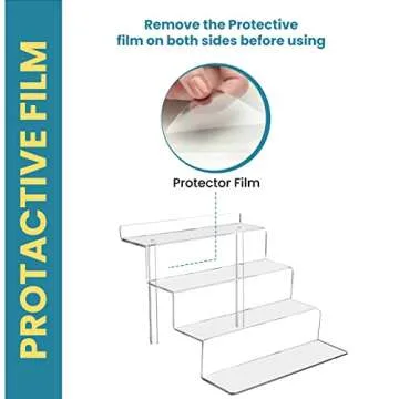 Utopia Home Clear Display Shelf - (9x6 Inch) 4 Tier Stand for Perfume, Food Service, Funko Pops & Decoration