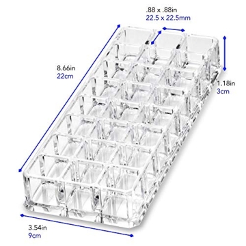 byAlegory Acrylic Lipstick Organizer for 24 Lipsticks