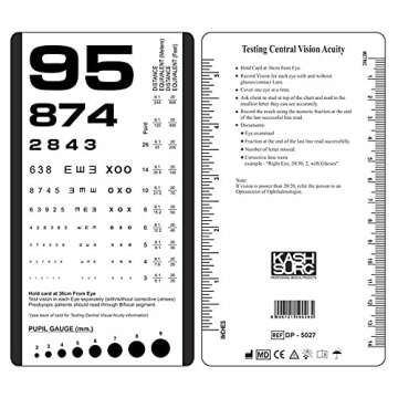 Visionären Snellen and Rosenbaum Pocket Eye Chart - Pack of 2 Cards