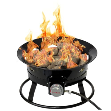Flame King 19-Inch Portable Smokeless Propane Fire Pit with Self-Igniter