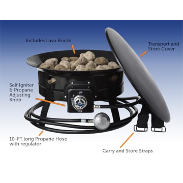 Portable Smokeless Fire Pit for Camping & Outdoor Living