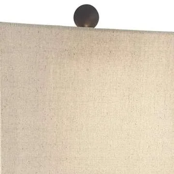 360 Lighting Milly Modern Bohemian Table Lamps 26.5" High Set of 2 Classic Moroccan Black Quatrefoil Off White Rectangular Fabric Shades for Living Room Bedroom House Bedside Nightstand