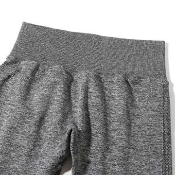 MOOSLOVER Seamless Butt Lifting Workout Leggings for Women High Waist Yoga Pants Compression Contour Tights(M,Gray)