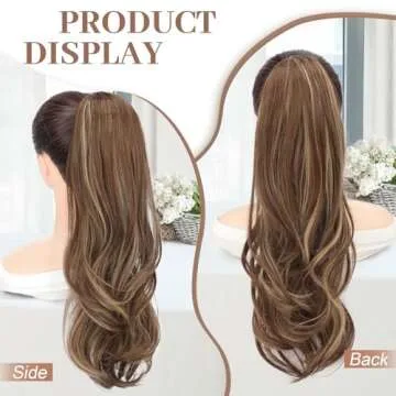 KooKaStyle 22-inch Wavy Ponytail Extensions for Women