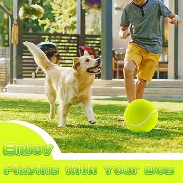Banfeng Giant 9.5" Dog Tennis Ball Large Pet Toys Funny Outdoor Sports Ball with Inflating Needles for Small Medium Large Dog