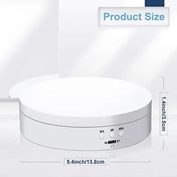 Hicarer Rotating Display Stand 360 Degree Motorized Rotating Display Spinner Turntable Display Stand...