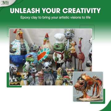 Aves Apoxie Sculpt Super White - 2 Part Modeling Compound (A & B) - 1/4 Pound, Apoxie Sculpt for Scu...