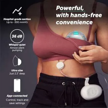 Elvie Stride 2 | Soft-Silicone Double Electric Breast Pump - Hospital-Grade Suction Breast Pump - Br...
